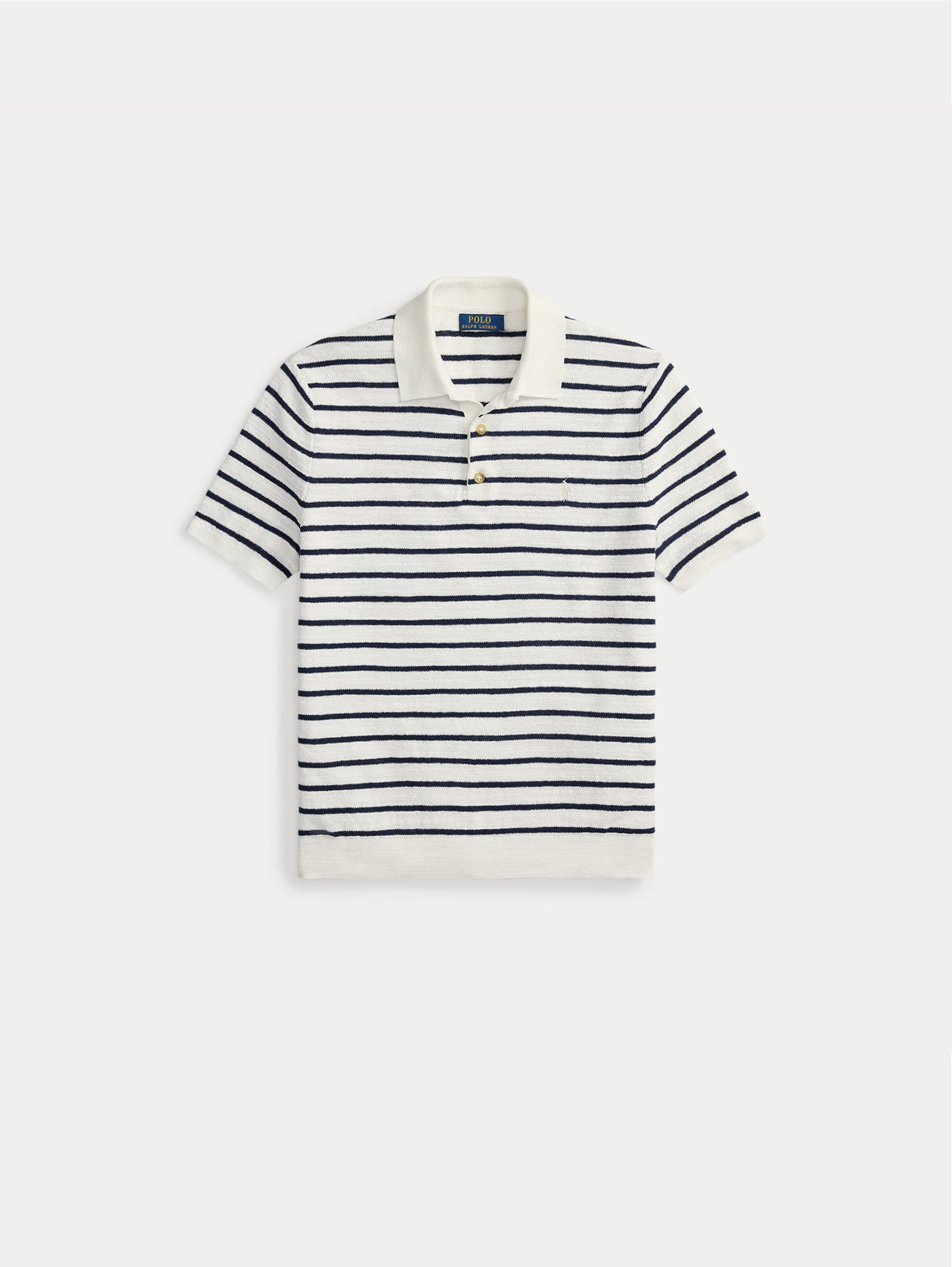 2026 New Arrival Polo in Maglia Regular Fit a Righe Bianco/Blu