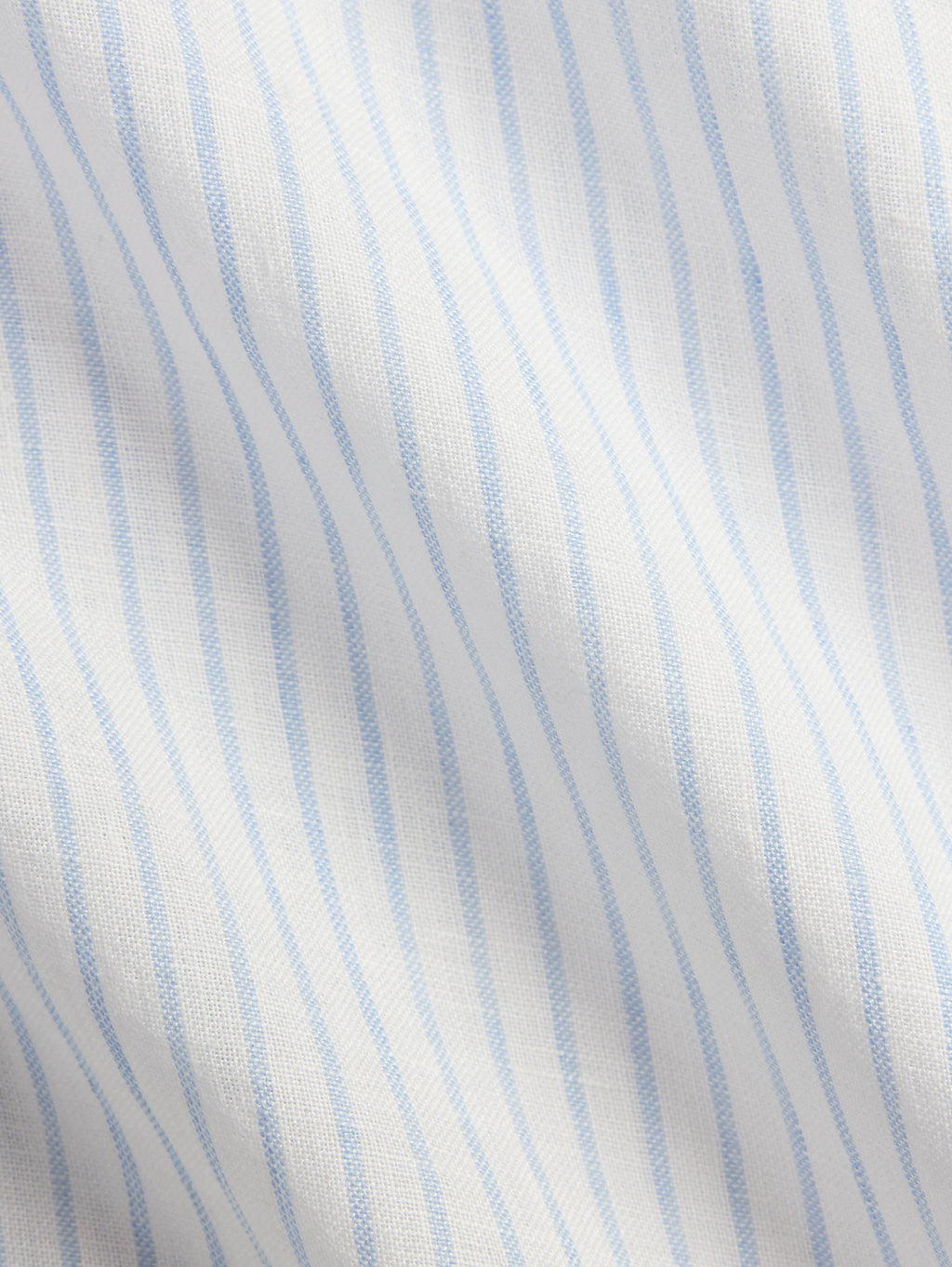 2026 New Arrival Camicia in Lino Custom Fit a Righe Bianco/Celeste