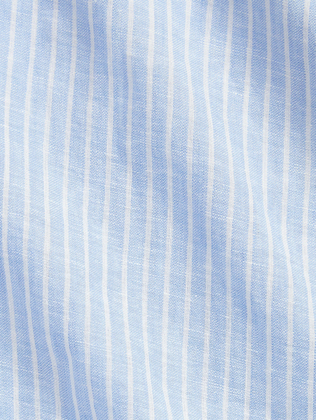 2026 New Arrival Camicia in Lino Custom Fit a Righe Celeste/Bianco
