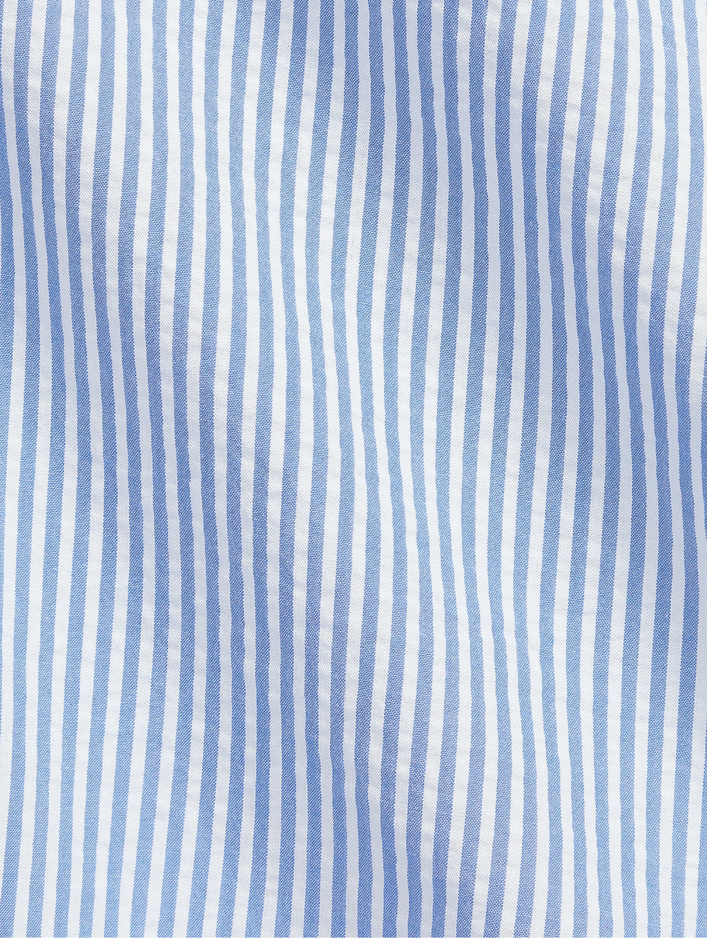2026 New Arrival Camicia Maniche Corte Seersucker a Righe Celeste