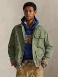 2026 New Arrival Overshirt in Cotone Canvas Vintage Verde