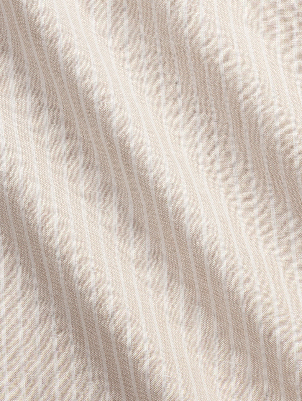 2026 New Arrival Camicia in Lino Custom Fit a Righe Beige/Bianco