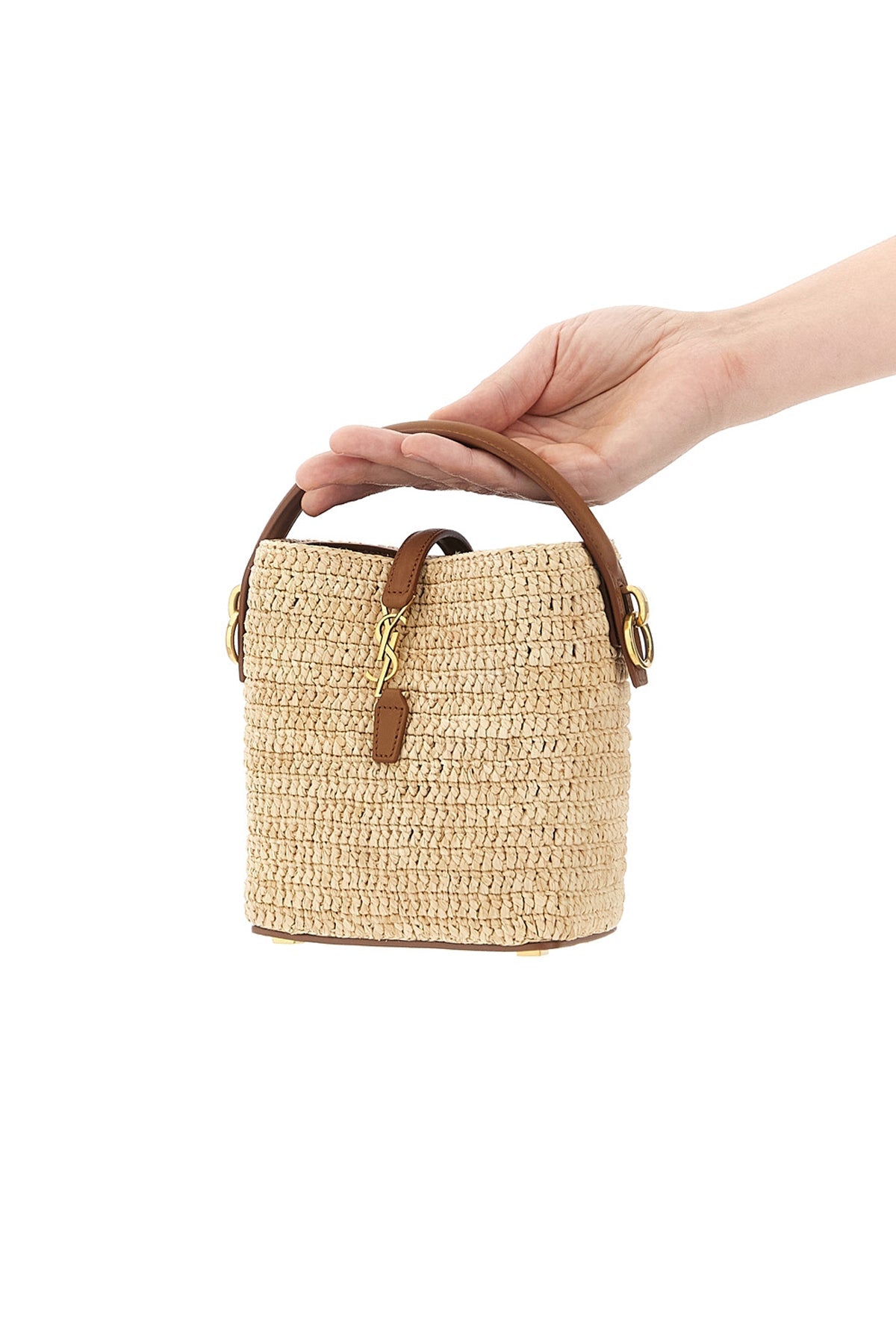 2026 New Arrival le 37 mini bucket bag in woven raffia