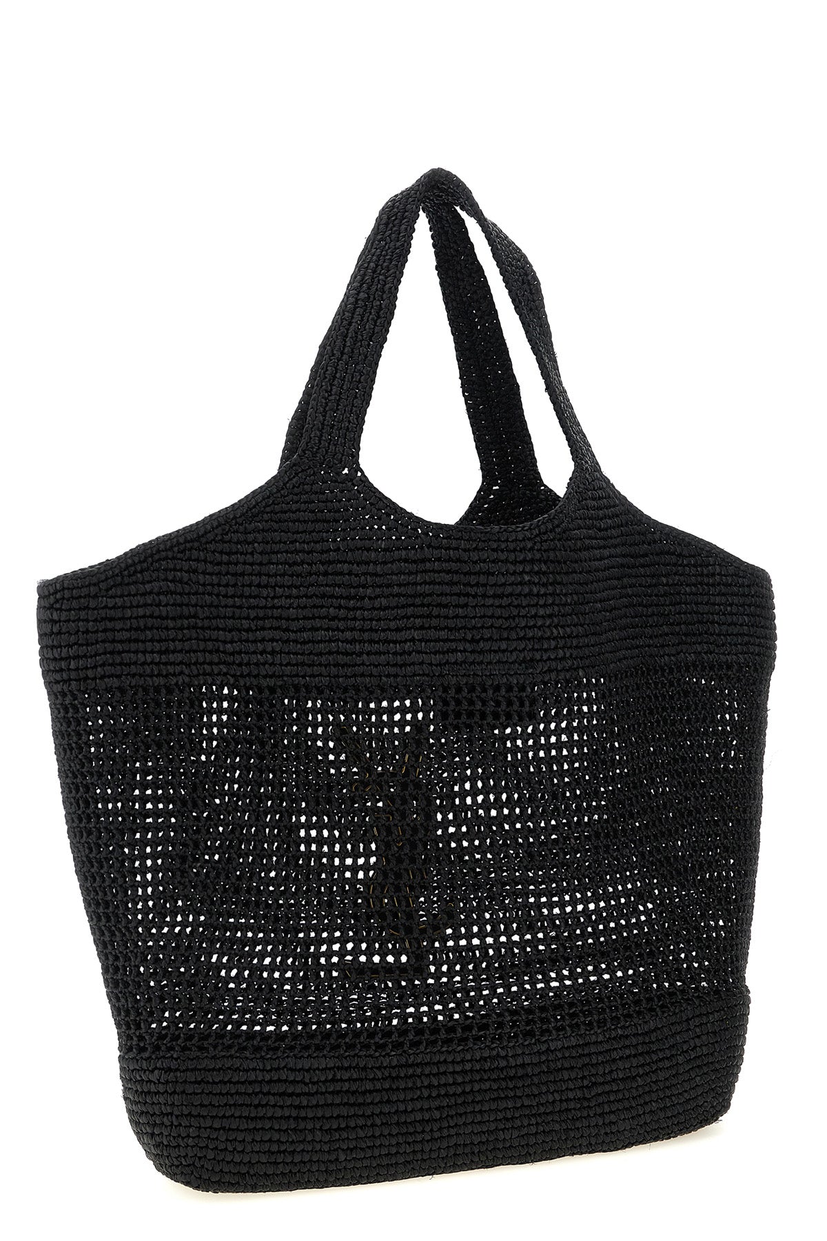2026 New Arrival icare shopping bag in natural raffia and hand-crocheted vegetable tanned leath