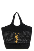2026 New Arrival icare shopping bag in natural raffia and hand-crocheted vegetable tanned leath