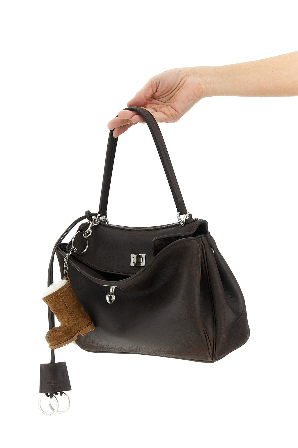 2026 New Arrival small rodeo waxed calf leather and smooth calf leather handbag