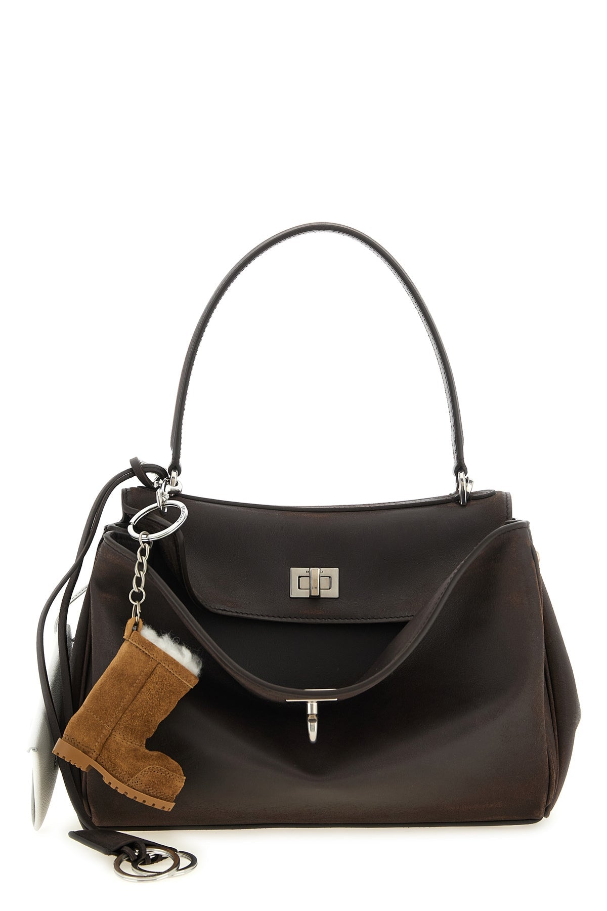 2026 New Arrival small rodeo waxed calf leather and smooth calf leather handbag