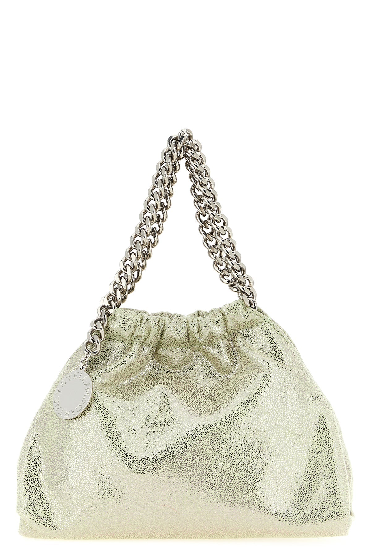 2026 New Arrival falabella mini drawstring handbag in eco shiny dotted chamois fabric