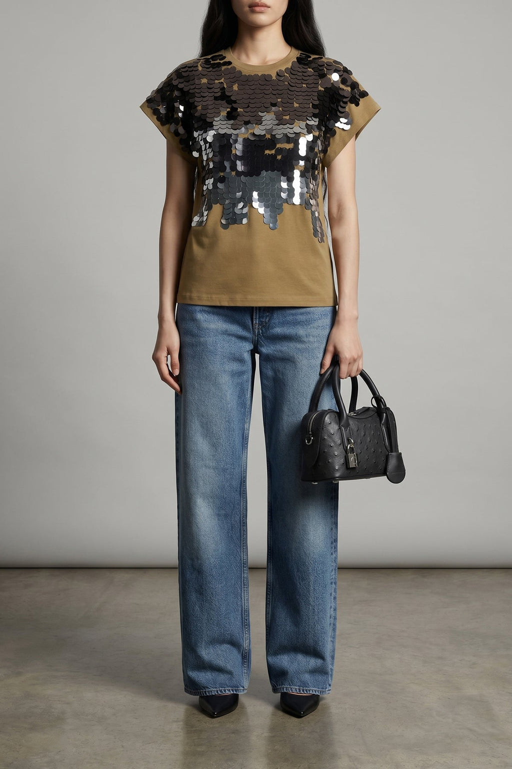 2026 New Arrival ryder crossbody bag in ostrich leather-effect fabric