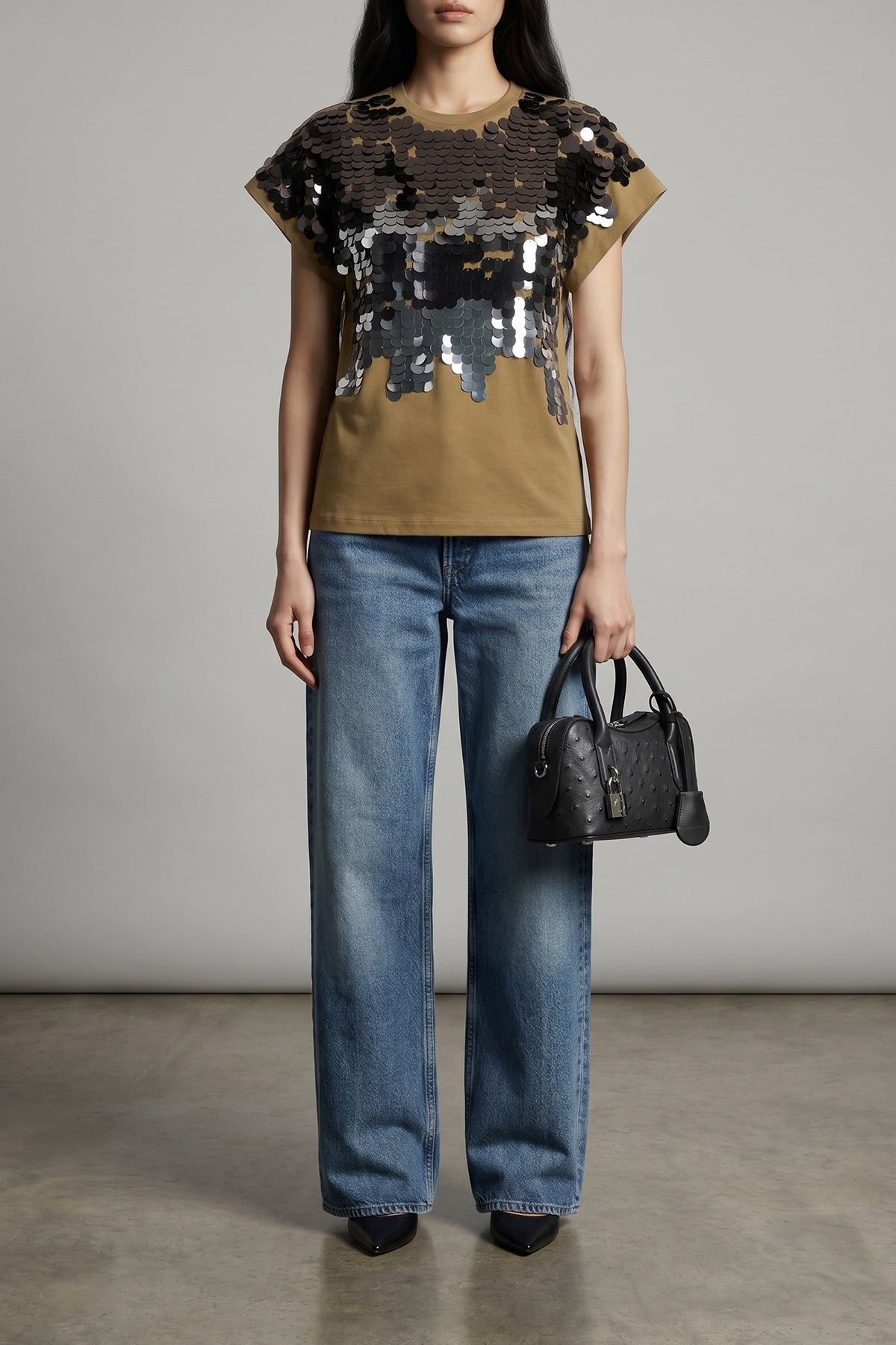 2026 New Arrival ryder crossbody bag in ostrich leather-effect fabric