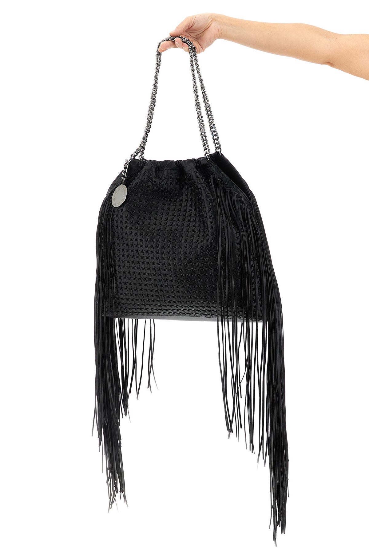 2026 New Arrival falabella medium shoulder bag in woven leather-effect woven vegan leather fa