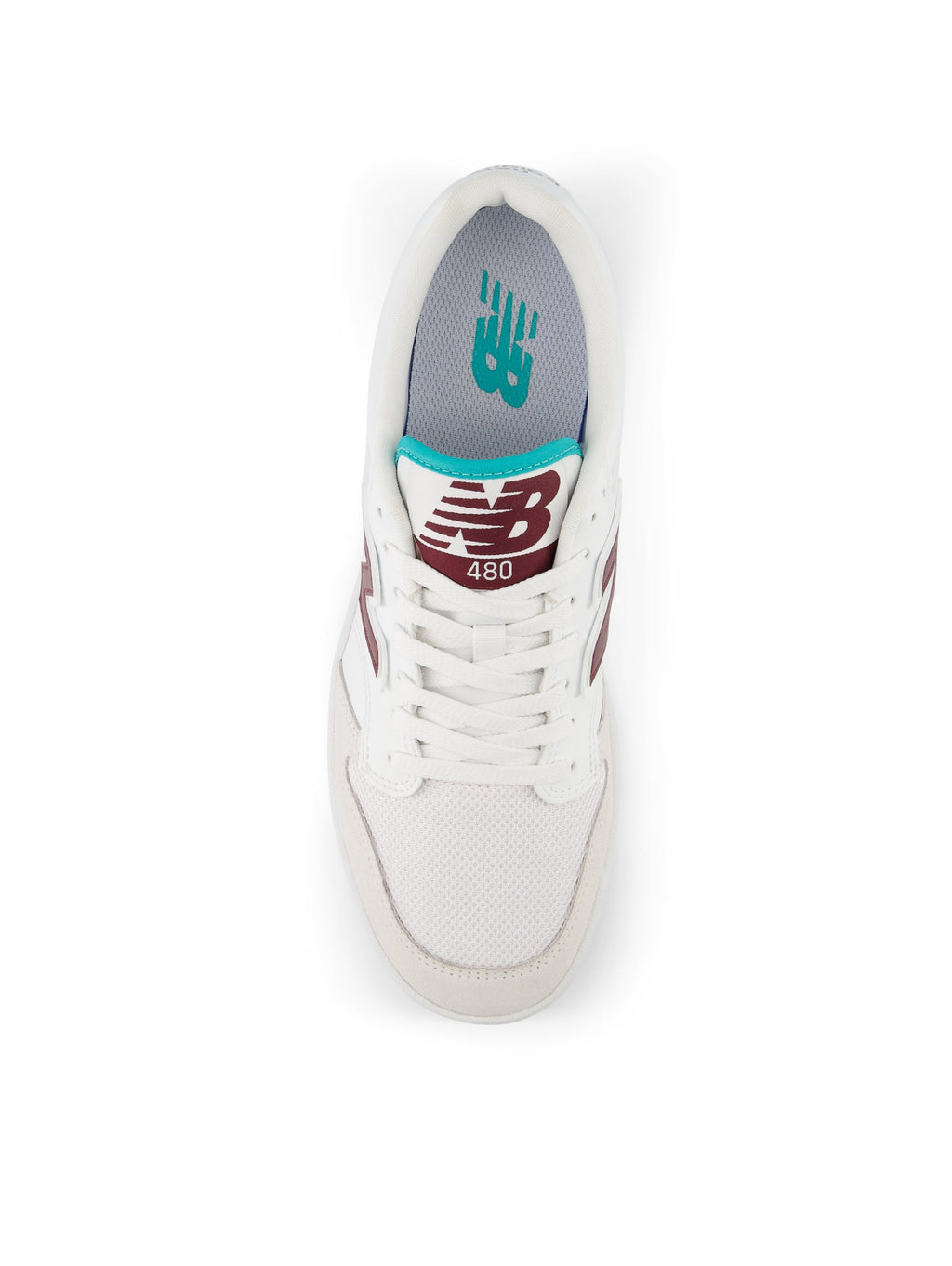 2026 New Arrival Sneakers Basse da Basket 480 Bianco/Bordeaux