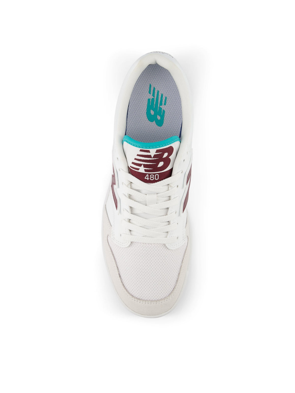 2026 New Arrival Sneakers Basse da Basket 480 Bianco/Bordeaux