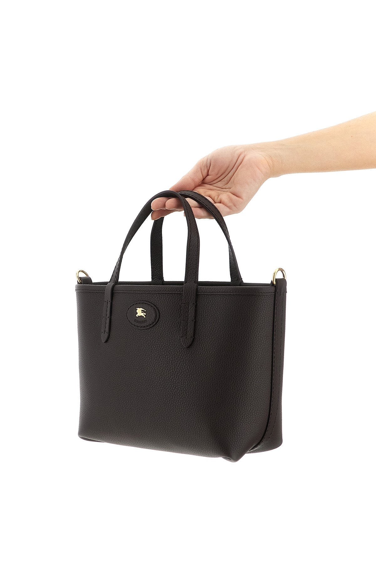 2026 New Arrival reversible bloomsbury mini handbag in grain calf leather and cotton blend and