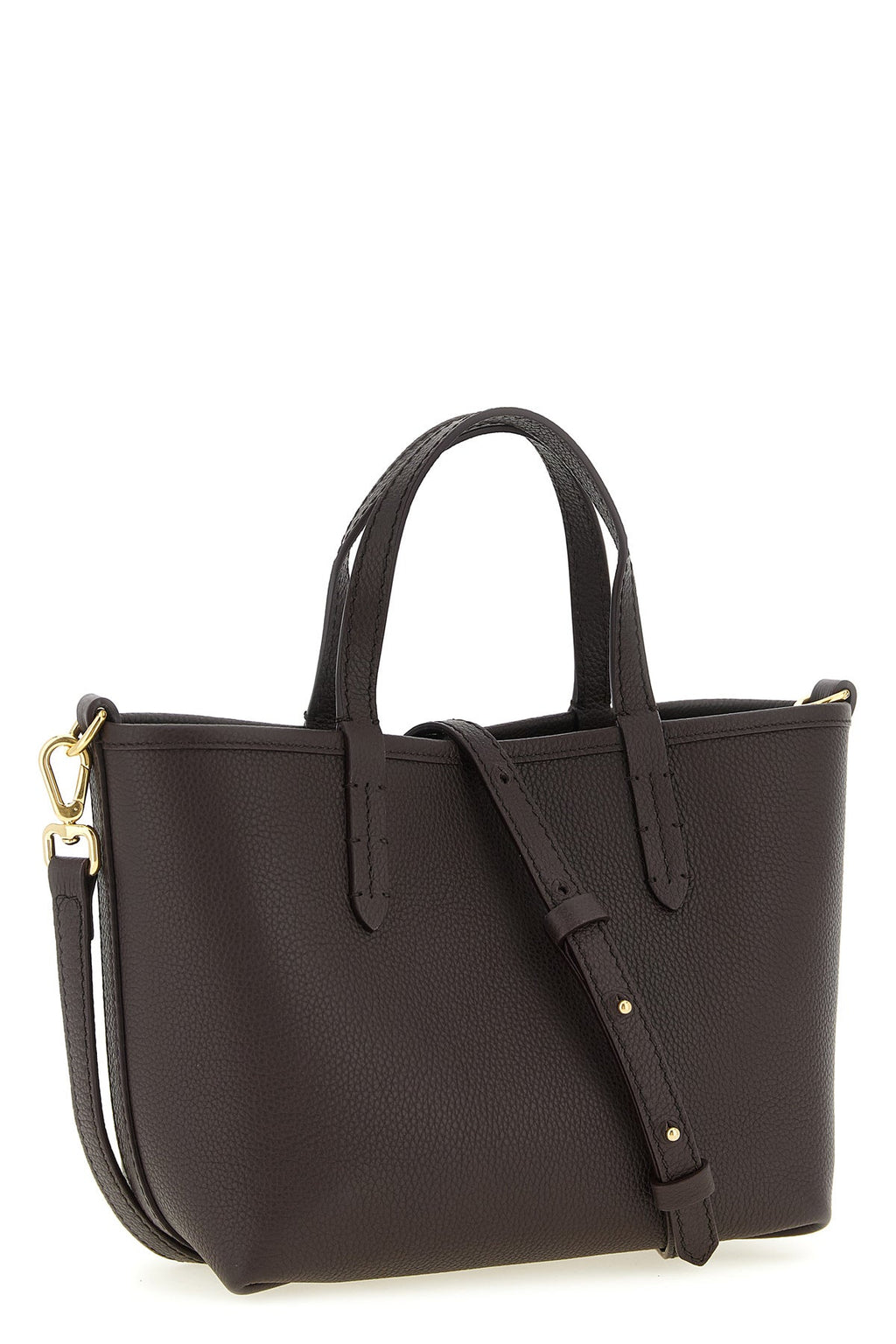 2026 New Arrival reversible bloomsbury mini handbag in grain calf leather and cotton blend and
