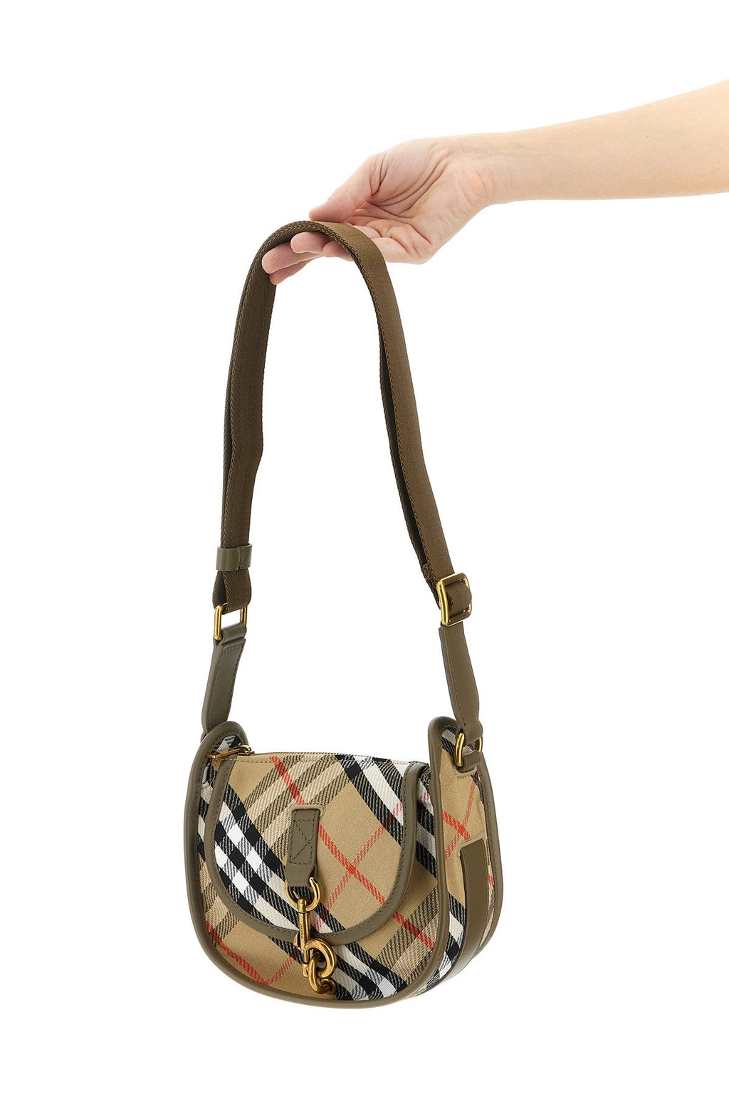 2026 New Arrival b clip mini crossbody bag in water-repellent cotton blend woven