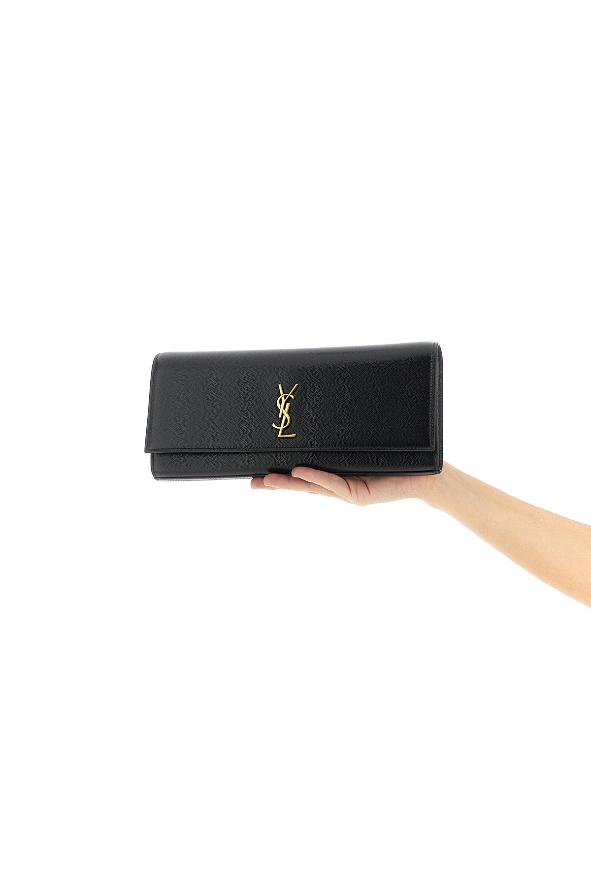 2026 New Arrival kate grain de poudre leather clutch