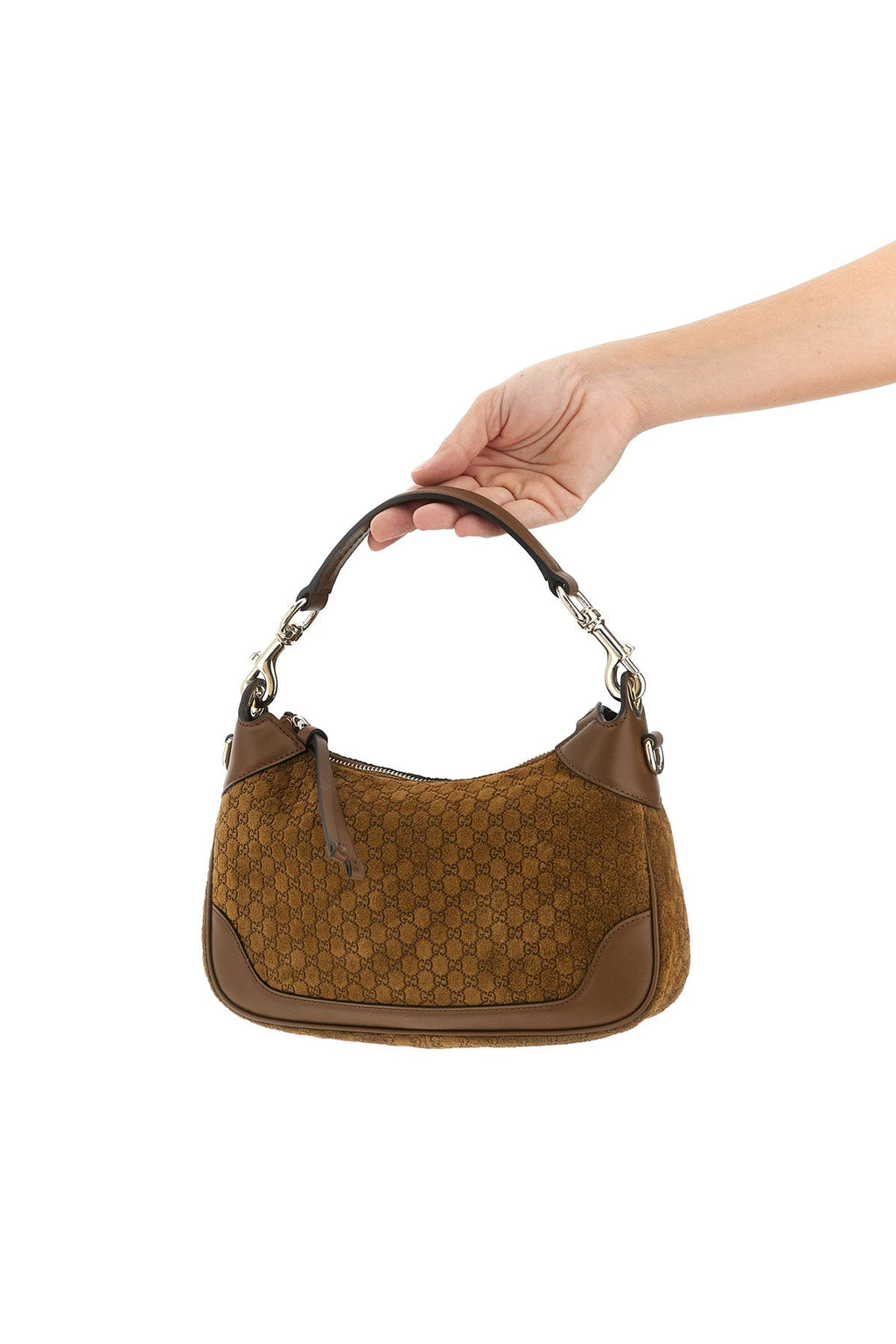 2026 New Arrival small gucci b suede shoulder bag