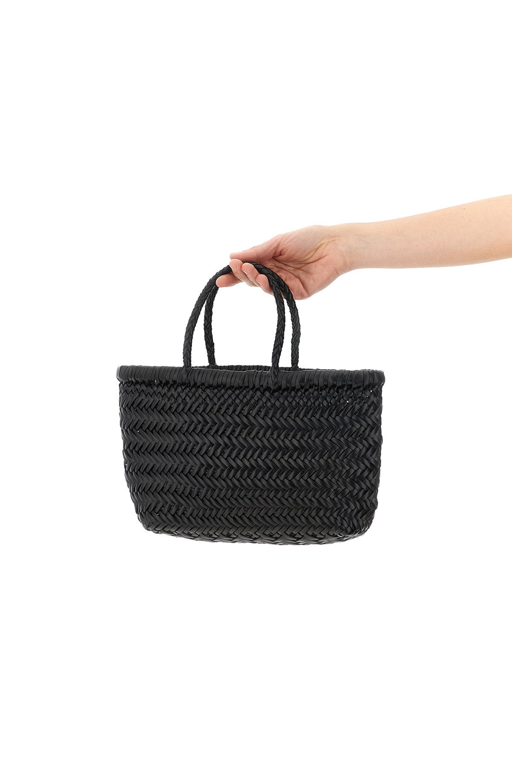 2026 New Arrival hand-woven  flat gora mini handbag in hand-woven buffalo leather characterized