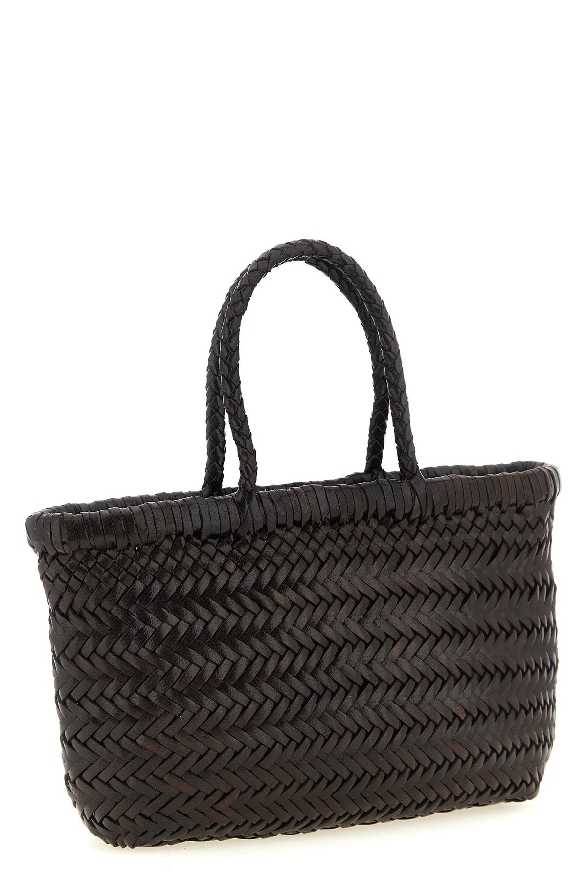 2026 New Arrival hand-woven  flat gora mini handbag in hand-woven buffalo leather characterized