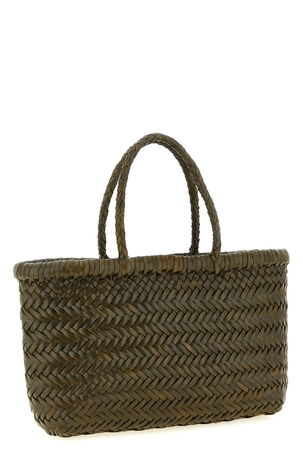 2026 New Arrival hand-woven  flat gora mini handbag in hand-woven buffalo leather characterized