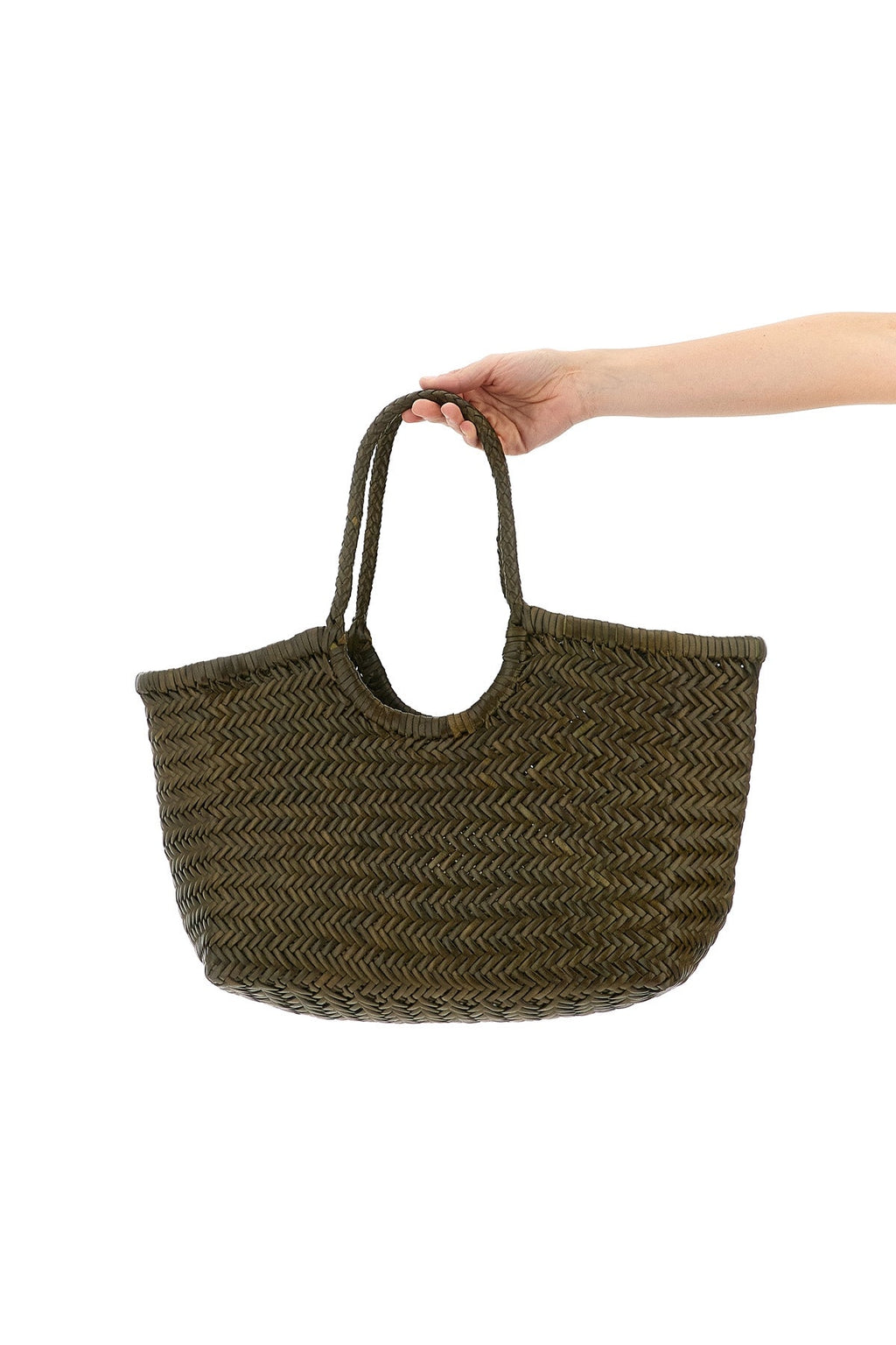 2026 New Arrival nantucket large hand-woven buffalo leather shoulder bag characterized by baske