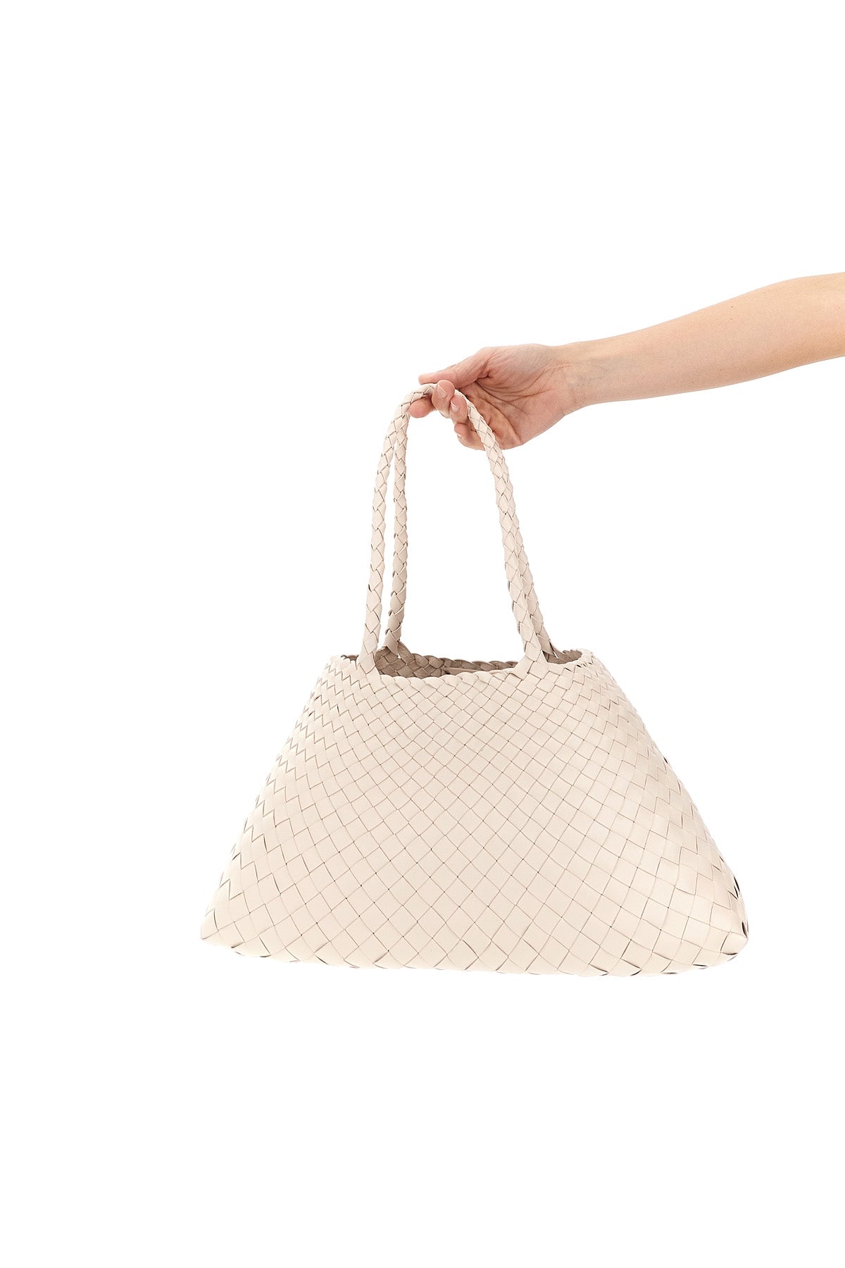 2026 New Arrival santa croce large shoulder bag in hand-woven buffalo leather characterized by