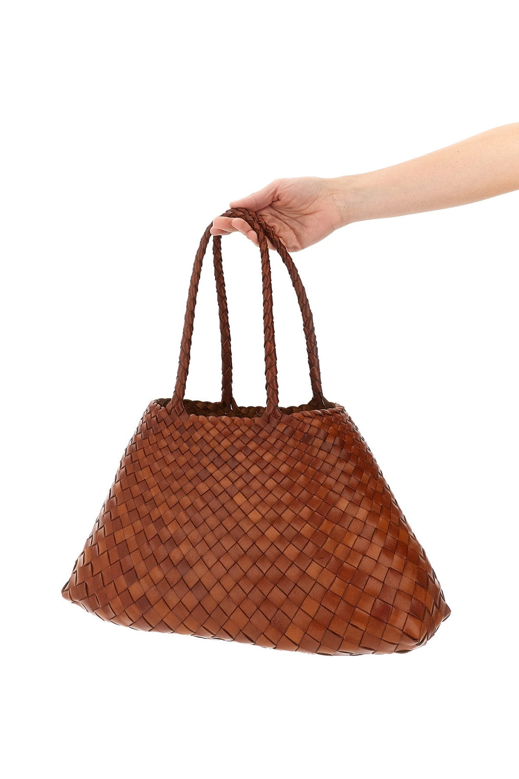 2026 New Arrival santa croce large shoulder bag in hand-woven buffalo leather characterized by