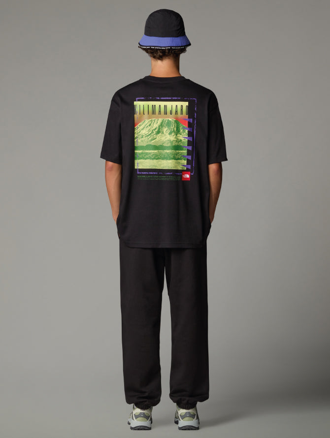 T-shirt Oversize con Stampa Nero