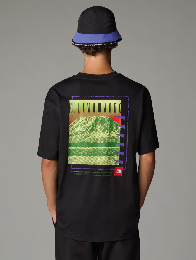 T-shirt Oversize con Stampa Nero