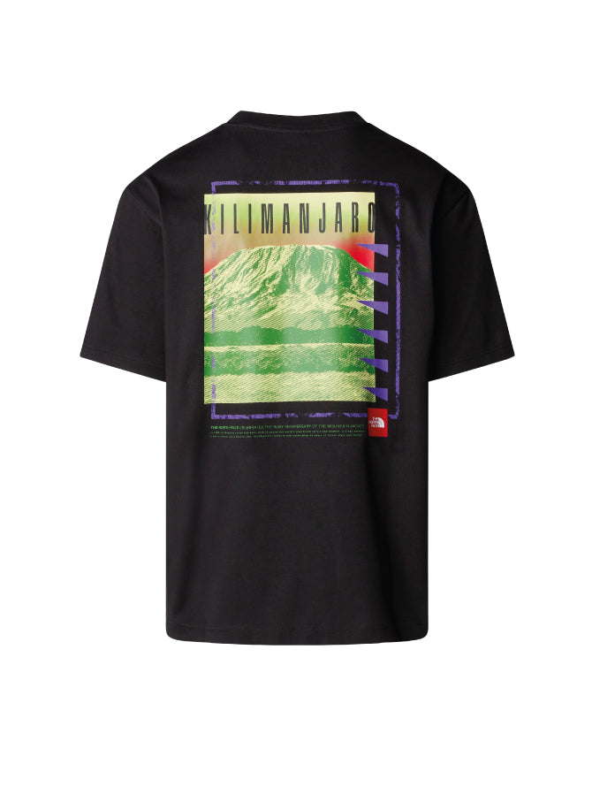 T-shirt Oversize con Stampa Nero