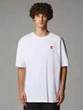 T-shirt Oversize con Stampa Bianco