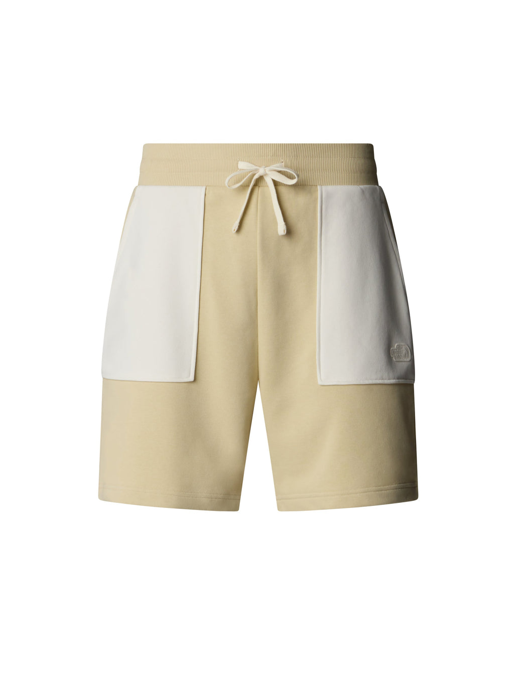 Shorts in Felpa con Tasche a Contrasto Ghiaia