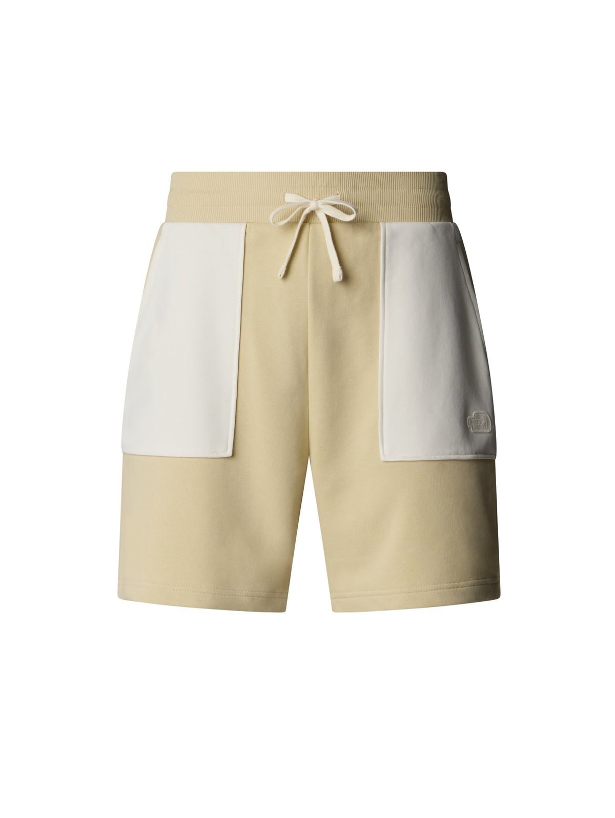 Shorts in Felpa con Tasche a Contrasto Ghiaia