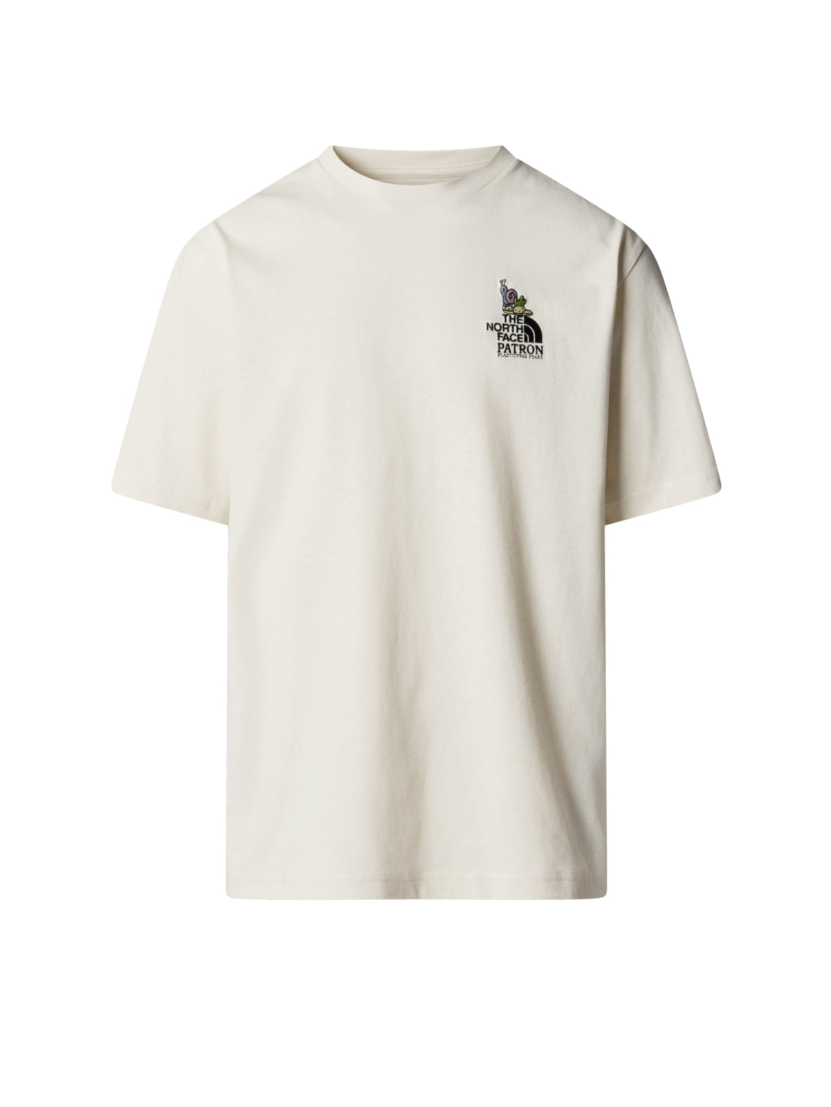 T-shirt Unisex Plasticfree Peaks Bianco