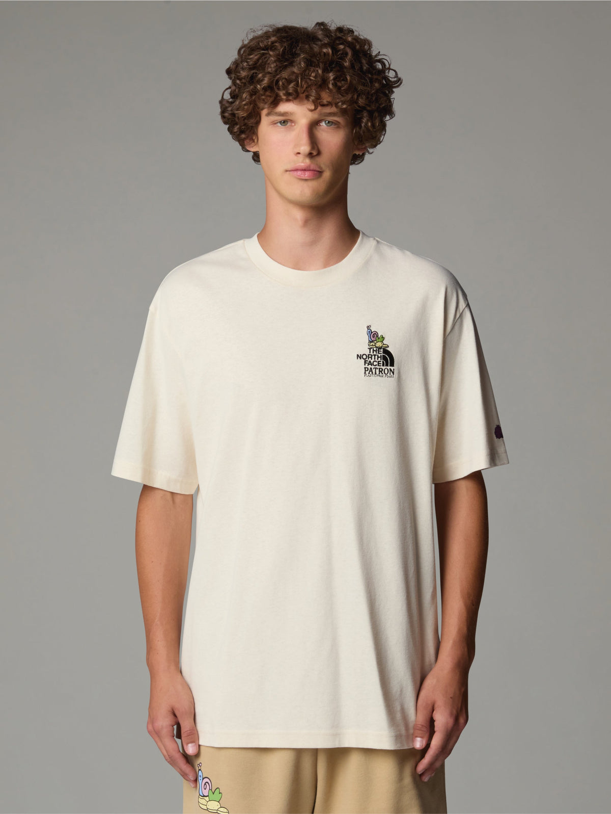 T-shirt Unisex Plasticfree Peaks Bianco