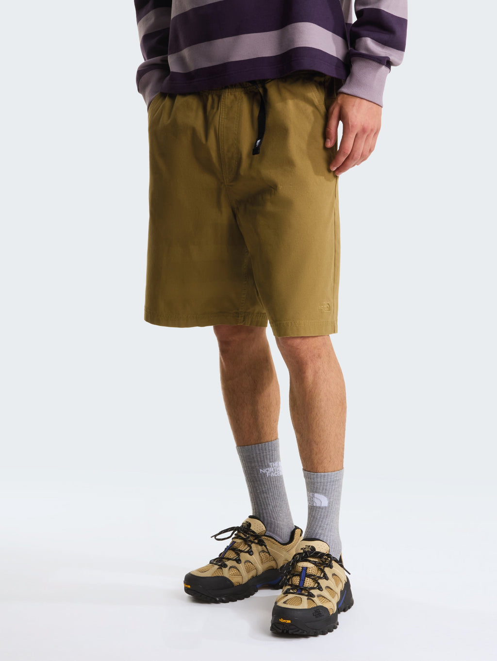 Pantaloncini Baggy in Cotone con Cinta Senape