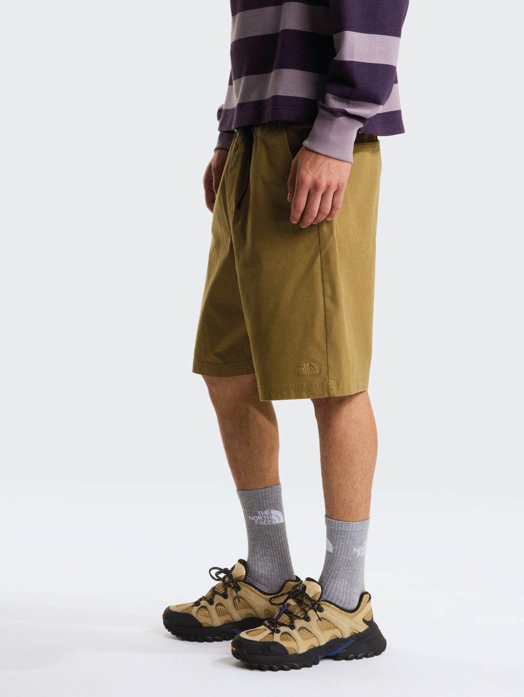 Pantaloncini Baggy in Cotone con Cinta Senape