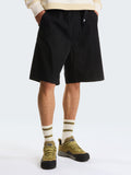 Pantaloncini Baggy in Cotone con Cinta Nero