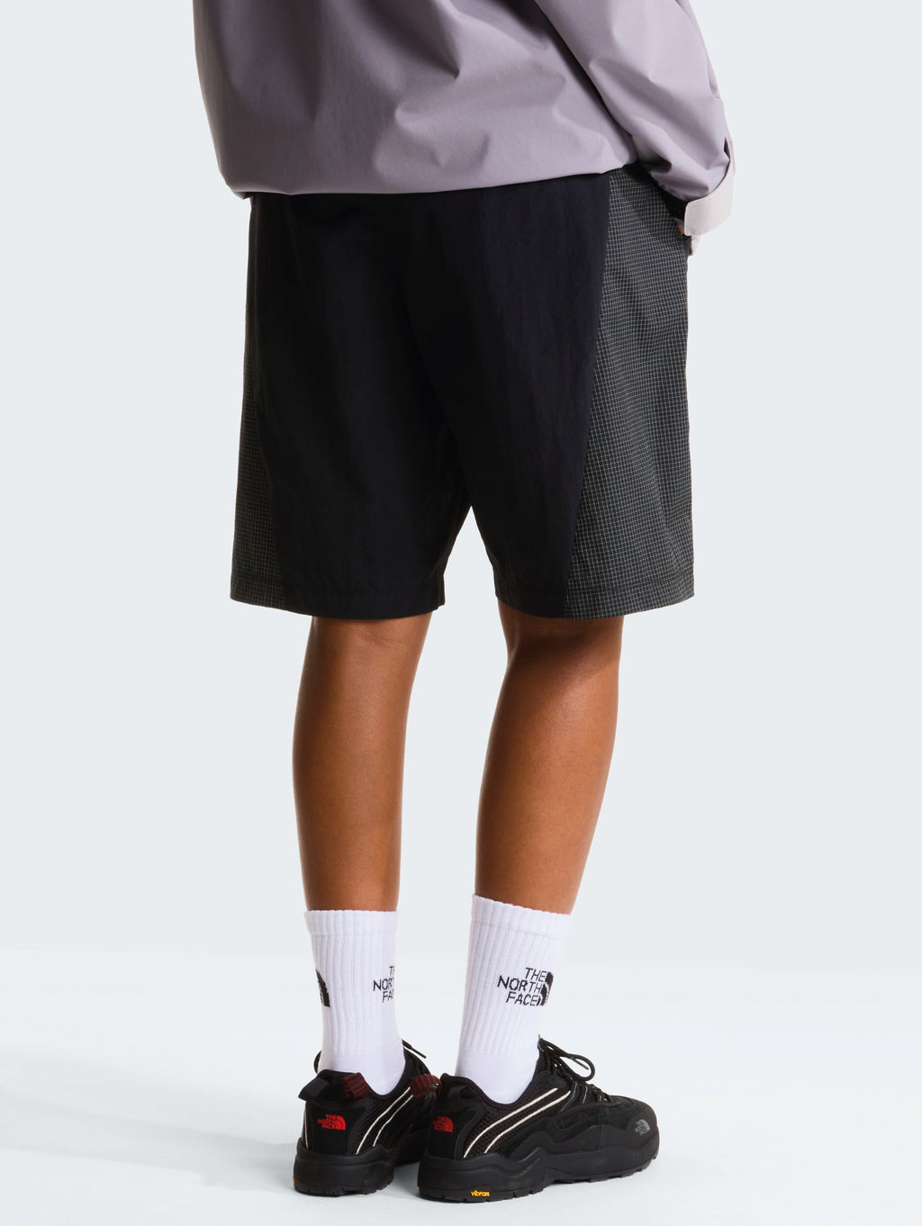 Shorts con Inserti e Cinta Nero