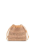 2026 New Arrival raffia drawstring shoulder bag