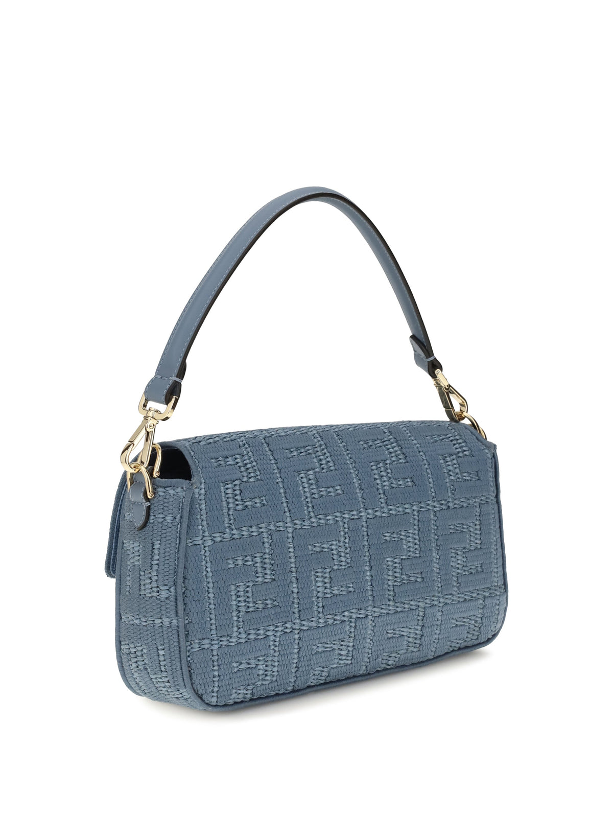 2026 New Arrival medium woven raffia shoulder bag with ff embroidery