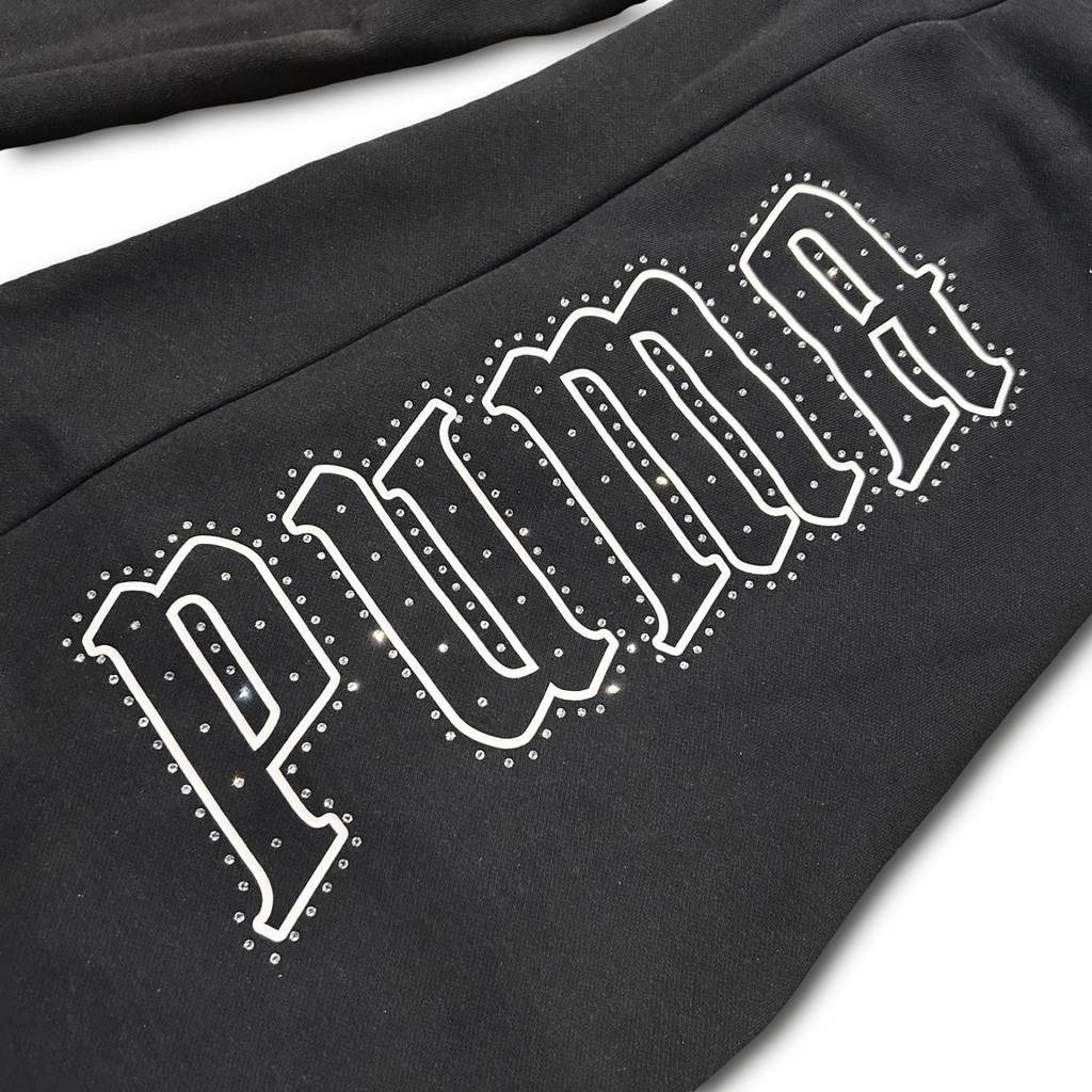 Top Seller Puma  STREET GLAM BEDAZZLED HOODIE SWEATSUIT WOMEN ’s -PUMA BLACK