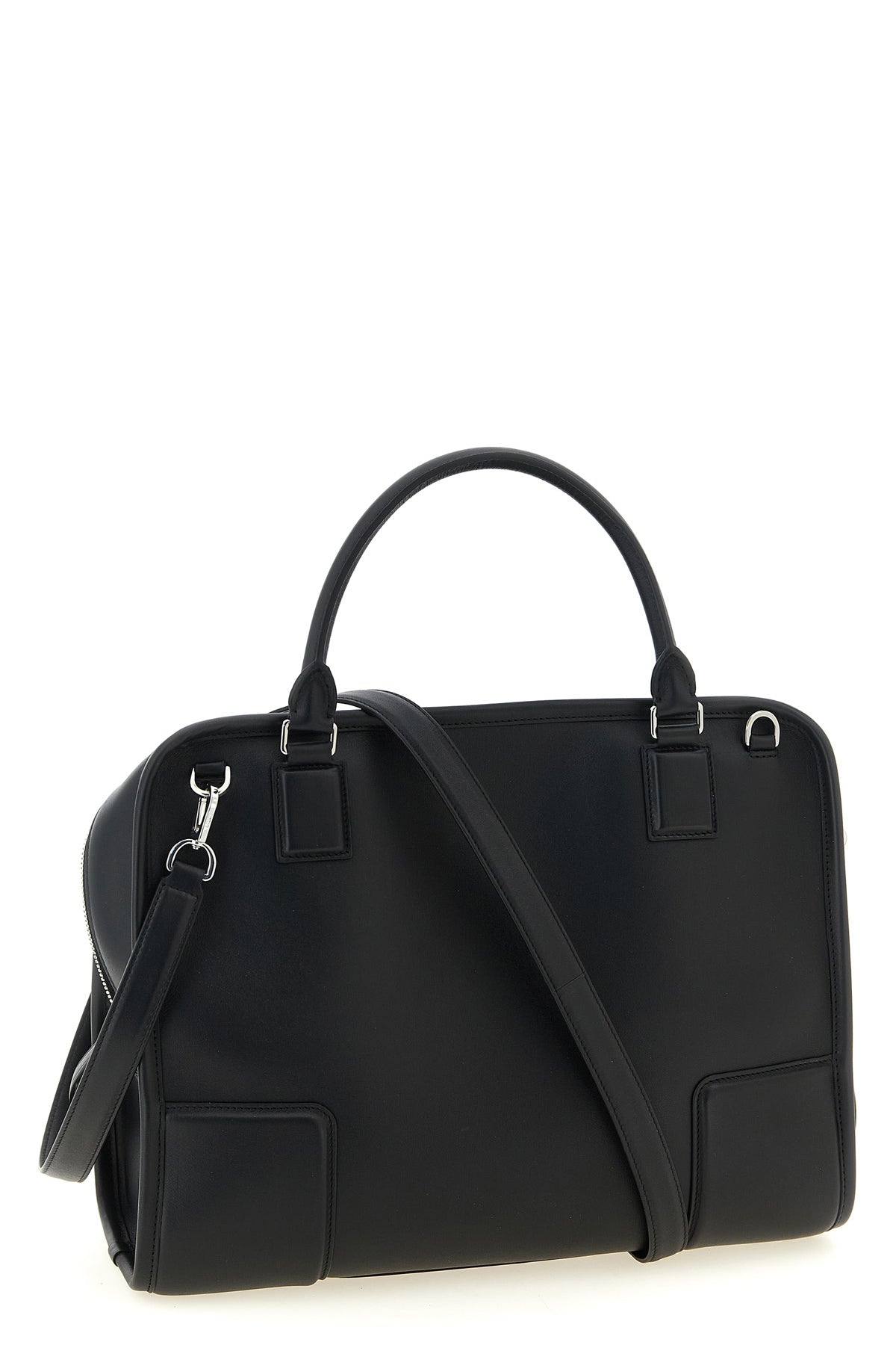 2026 New Arrival large amazona 180 handbag in suede and contrasting smooth leather