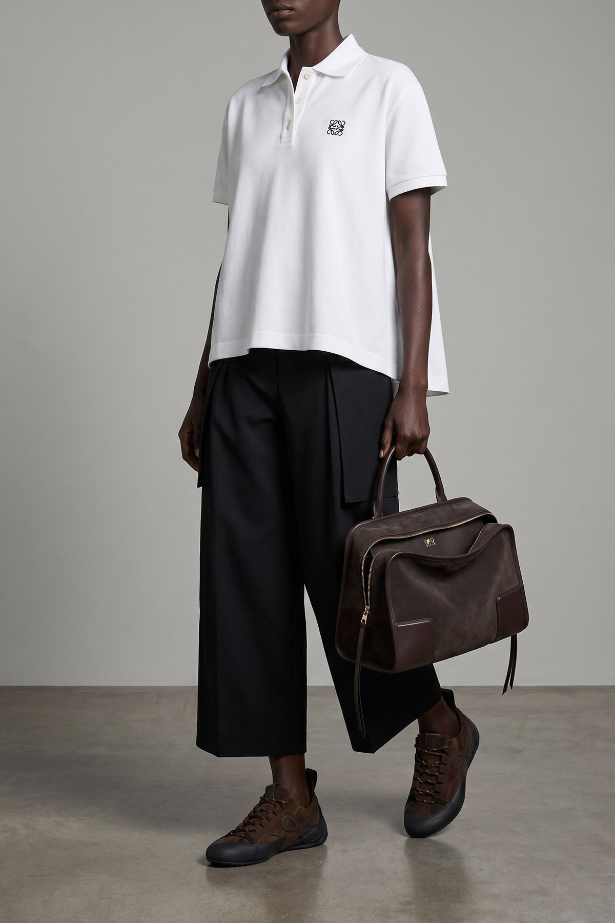 2026 New Arrival large amazona 180 handbag in suede and tone-on-tone smooth leather
