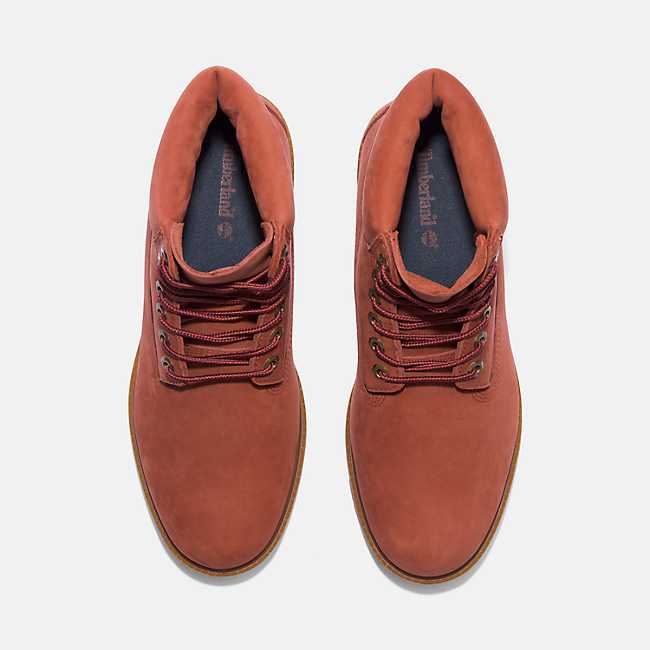 Top Seller Timberland HERITAGE LACE UP PREMIUM 6 IN WATERPROOF BOOT Men’s -DARK RED NUBUCK