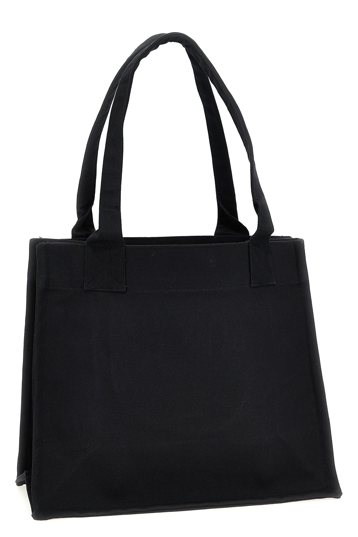 2026 New Arrival large easy shopper contrasted logo cotton canvas shopping bag