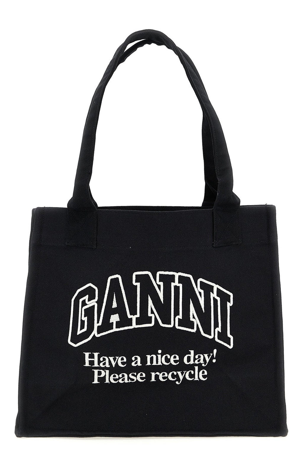 2026 New Arrival large easy shopper contrasted logo cotton canvas shopping bag