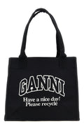 2026 New Arrival large easy shopper contrasted logo cotton canvas shopping bag