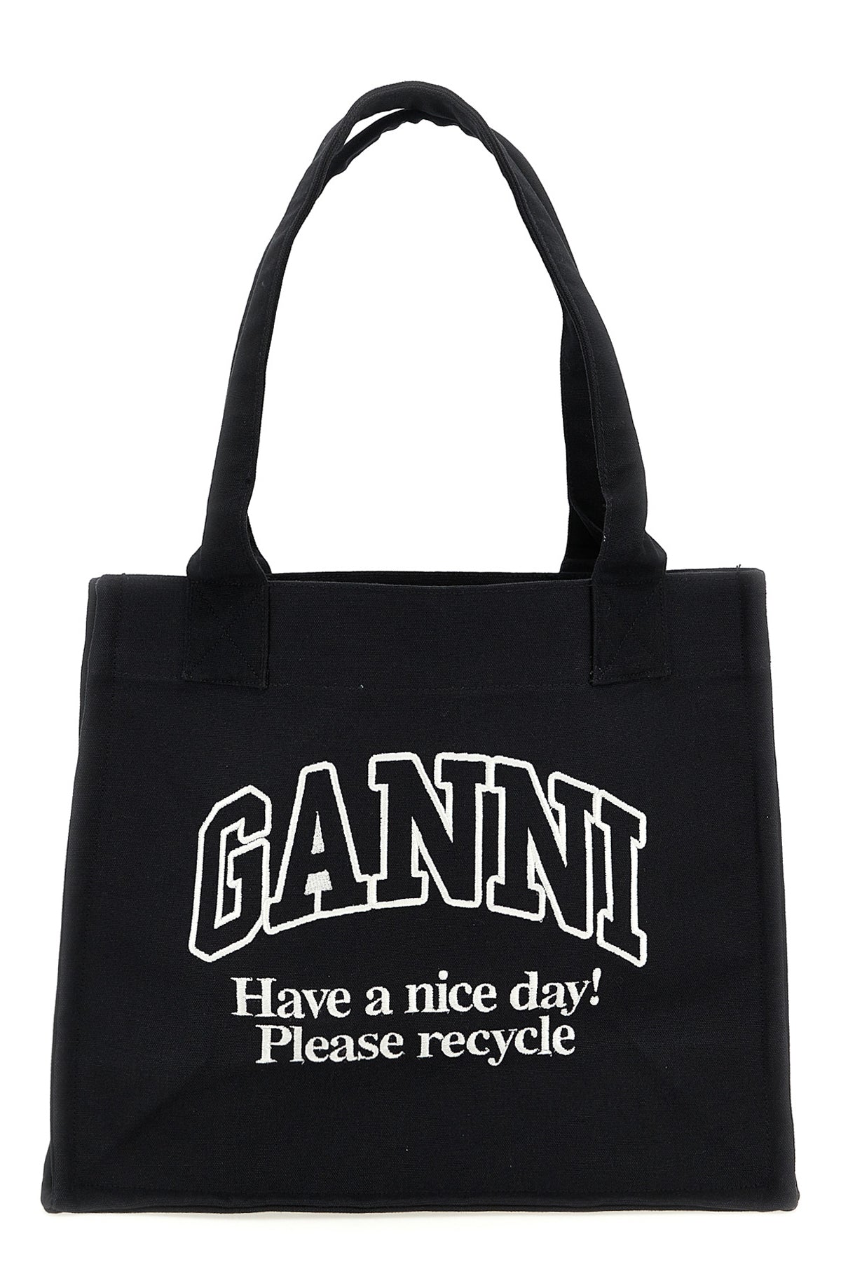 2026 New Arrival large easy shopper contrasted logo cotton canvas shopping bag